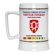 Load image into Gallery viewer, ENGINEER COMMAND VIETNAM BEER STEIN 22oz GOLD TRIM BEER STEIN