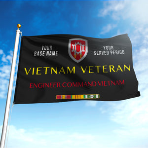 ENGINEER COMMAND VIETNAM FLAG DOUBLE-SIDED PRINTED 30"x40" FLAG