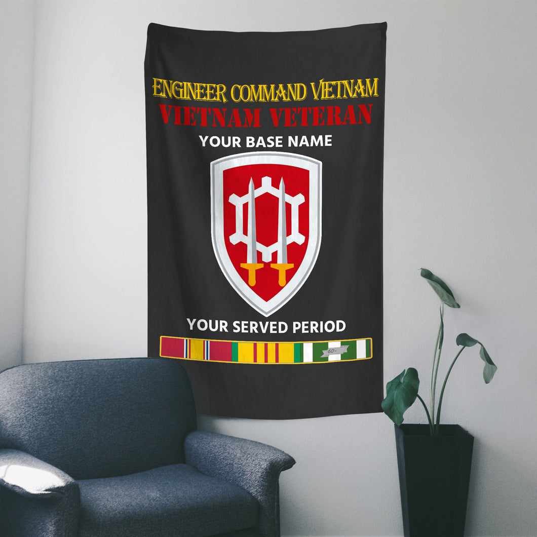 ENGINEER COMMAND VIETNAM WALL FLAG VERTICAL HORIZONTAL 36 x 60 INCHES WALL FLAG