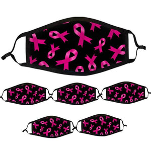 Pink Ribbon Breast Cancer Cloth Face Mask