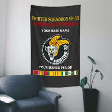 Load image into Gallery viewer, FIGHTER SQUADRON VF 33 WALL FLAG VERTICAL HORIZONTAL 36 x 60 INCHES WALL FLAG