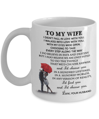 TO MY WIFE MUG - I DIDN'T FALL IN LOVE WITH YOU... - NLD STORE