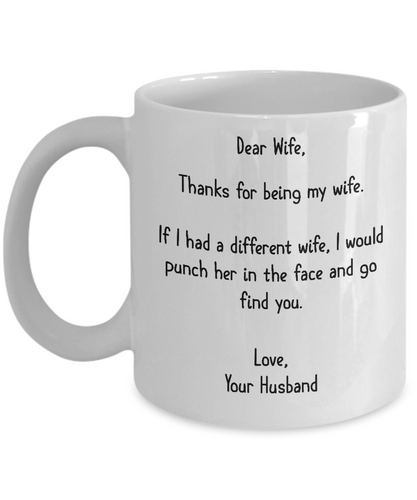 THANKS FOR BEING MY WIFE - TO MY WIFE MUG - NLD STORE