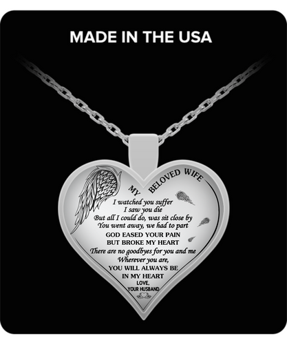 WHEREVER YOU ARE, YOU ALWAYS BE IN MY HEART - TO MY WIFE NECKLACE - NLD STORE
