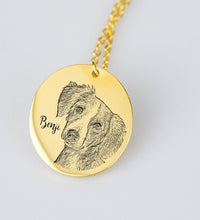 Load image into Gallery viewer, Personalized Dog Portrait Necklace
