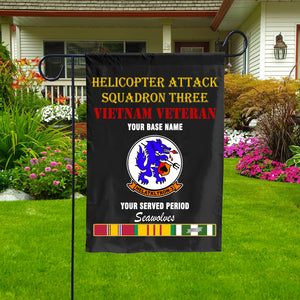 HELICOPTER ATTACK SQUADRON THREE DOUBLE-SIDED PRINTED 12"x18" GARDEN FLAG