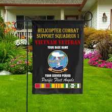 Load image into Gallery viewer, HELICOPTER COMBAT SUPPORT SQUADRON 1 DOUBLE-SIDED PRINTED 12&quot;x18&quot; GARDEN FLAG