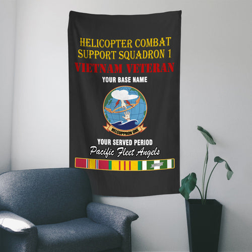 HELICOPTER COMBAT SUPPORT SQUADRON 1 WALL FLAG VERTICAL HORIZONTAL 36 x 60 INCHES WALL FLAG