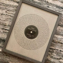 Load image into Gallery viewer, Vinyl Record Song Lyrics - Anniversary Gift - Premium Canvas, Poster