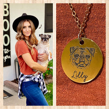 Load image into Gallery viewer, Personalized Dog Portrait Necklace