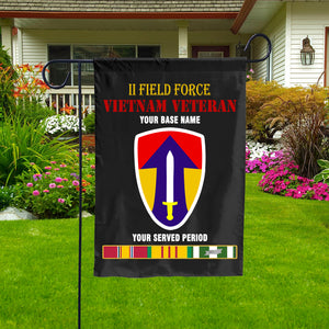 II FIELD FORCE DOUBLE-SIDED PRINTED 12"x18" GARDEN FLAG