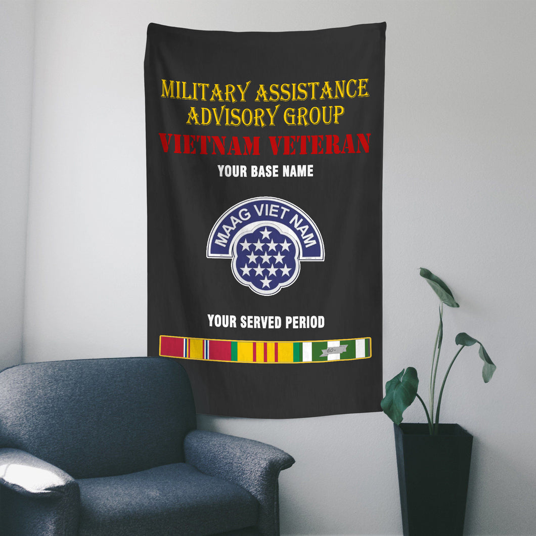 MAAG VIETNAM WALL FLAG VERTICAL HORIZONTAL 36 x 60 INCHES WALL FLAG