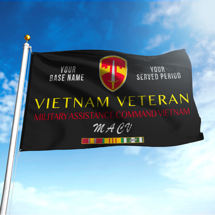 MILITARY ASSISTANCE COMMAND VIETNAM FLAG DOUBLE-SIDED PRINTED 30
