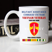 Load image into Gallery viewer, MILITARY ASSISTANCE COMMAND VIETNAM BLACK WHITE 11oz 15oz COFFEE MUG