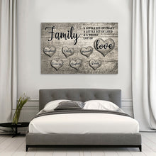 Load image into Gallery viewer, &quot;Family - A Little bit of Crazy ....&quot; - PERSONALIZED PREMIUM CANVAS, POSTER