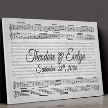 Load image into Gallery viewer, Custom Names, Wedding Song/First Dance &amp; Date - Premium Canvas, Poster