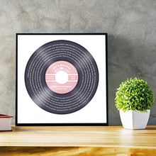 Load image into Gallery viewer, Any Song Lyrics Personalized Print - Custom Vinyl Record Label Wedding - First Dance Anniversary Gift
