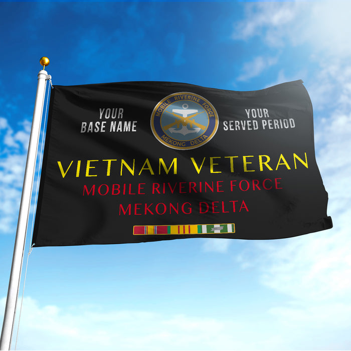 MOBILE RIVERINE FORCE MEKONG DELTA FLAG DOUBLE-SIDED PRINTED 30