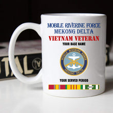 Load image into Gallery viewer, MOBILE RIVERINE FORCE MEKONG DELTA BLACK WHITE 11oz 15oz COFFEE MUG