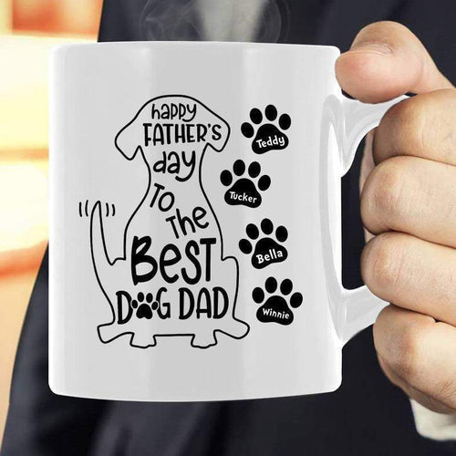 Happy Father's Day To The Best Dog Dad Personalized Mug