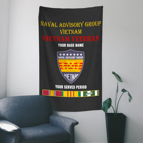 NAVAL ADVISORY GROUP VIETNAM WALL FLAG VERTICAL HORIZONTAL 36 x 60 INCHES WALL FLAG