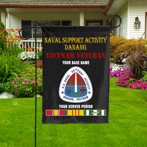 NAVAL SUPPORT ACTIVITY DANANG DOUBLE-SIDED PRINTED 12"x18" GARDEN FLAG