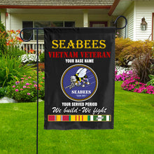 Load image into Gallery viewer, NAVY SEABEES DOUBLE-SIDED PRINTED 12&quot;x18&quot; GARDEN FLAG