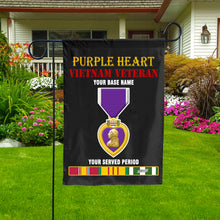 Load image into Gallery viewer, PURPLE HEART DOUBLE-SIDED PRINTED 12&quot;x18&quot; GARDEN FLAG