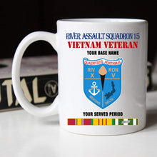 Load image into Gallery viewer, RIVER ASSAULT SQUADRON 15 BLACK WHITE 11oz 15oz COFFEE MUG