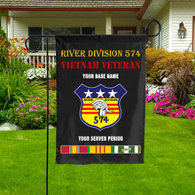 Load image into Gallery viewer, RIVER DIVISION 574 DOUBLE-SIDED PRINTED 12&quot;x18&quot; GARDEN FLAG