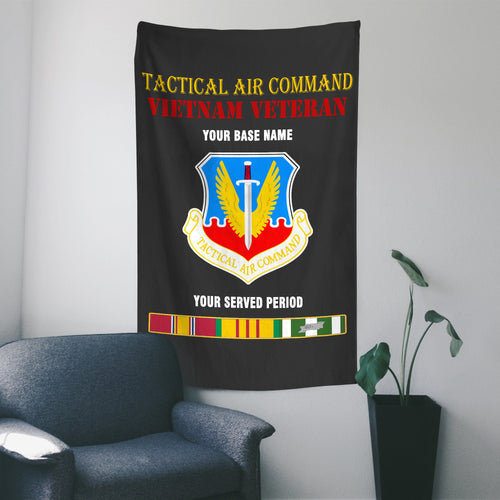 TACTICAL AIR COMMAND WALL FLAG VERTICAL HORIZONTAL 36 x 60 INCHES WALL FLAG