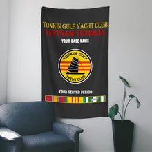 Load image into Gallery viewer, TONKIN GULF YACHT CLUB WALL FLAG VERTICAL HORIZONTAL 36 x 60 INCHES WALL FLAG