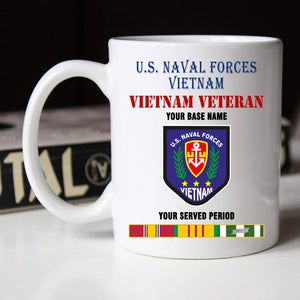 U S NAVAL FORCES VIETNAM BLACK WHITE 11oz 15oz COFFEE MUG