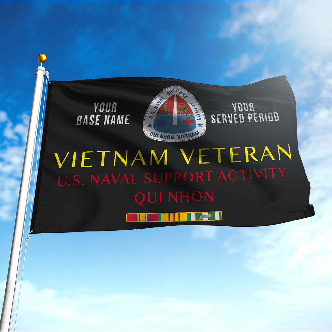 US NAVAL SUPPORT ACTIVITY QUI NHON FLAG DOUBLE-SIDED PRINTED 30