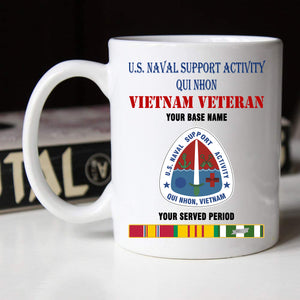 US NAVAL SUPPORT ACTIVITY QUI NHON BLACK WHITE 11oz 15oz COFFEE MUG