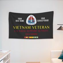 Load image into Gallery viewer, US NAVAL SUPPORT ACTIVITY QUI NHON WALL FLAG VERTICAL HORIZONTAL 36 x 60 INCHES WALL FLAG