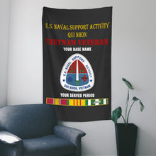 Load image into Gallery viewer, US NAVAL SUPPORT ACTIVITY QUI NHON WALL FLAG VERTICAL HORIZONTAL 36 x 60 INCHES WALL FLAG