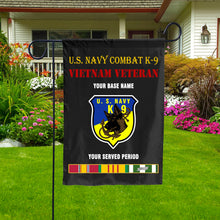 Load image into Gallery viewer, US NAVY COMBAT K9 DOUBLE-SIDED PRINTED 12&quot;x18&quot; GARDEN FLAG