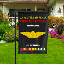 Load image into Gallery viewer, US NAVY SEA AIR RESCUE DOUBLE-SIDED PRINTED 12&quot;x18&quot; GARDEN FLAG