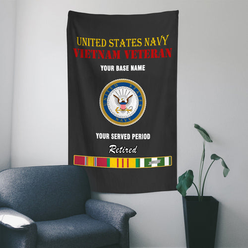 US NAVY WALL FLAG VERTICAL HORIZONTAL 36 x 60 INCHES WALL FLAG