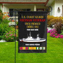 Load image into Gallery viewer, USCG OWASCO WHEC 39 DOUBLE-SIDED PRINTED 12&quot;x18&quot; GARDEN FLAG