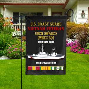 USCG OWASCO WHEC 39 DOUBLE-SIDED PRINTED 12"x18" GARDEN FLAG