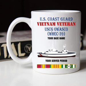 USCG OWASCO WHEC 39 BLACK WHITE 11oz 15oz COFFEE MUG