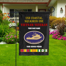 Load image into Gallery viewer, USN COASTAL SQUADRON ONE DOUBLE-SIDED PRINTED 12&quot;x18&quot; GARDEN FLAG