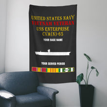 Load image into Gallery viewer, USS ENTERPRISE CVA 65 WALL FLAG VERTICAL HORIZONTAL 36 x 60 INCHES WALL FLAG