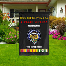 Load image into Gallery viewer, USS ORISKANY CVA 34 DOUBLE-SIDED PRINTED 12&quot;x18&quot; GARDEN FLAG