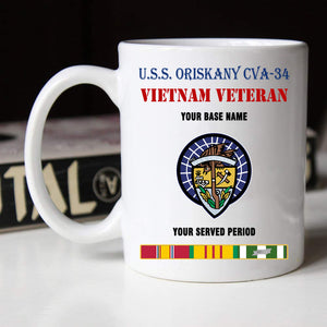 USS ORISKANY CVA 34 BLACK WHITE 11oz 15oz COFFEE MUG