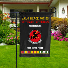 Load image into Gallery viewer, VAL 4 BLACK PONIES DOUBLE-SIDED PRINTED 12&quot;x18&quot; GARDEN FLAG