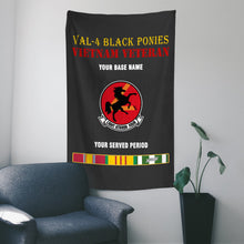 Load image into Gallery viewer, VAL 4 BLACK PONIES WALL FLAG VERTICAL HORIZONTAL 36 x 60 INCHES WALL FLAG