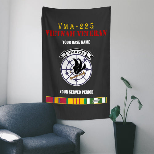 VMA 225 WALL FLAG VERTICAL HORIZONTAL 36 x 60 INCHES WALL FLAG